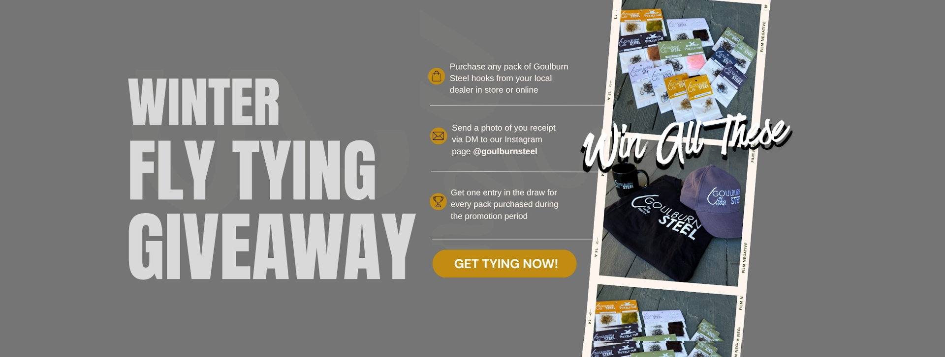 Goulburn Steel Winter Fly Tying Giveaway